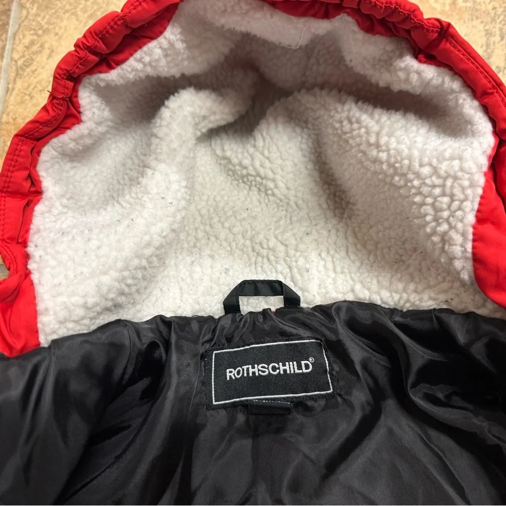 Rothschild Red and Black Hooded Jacket‎